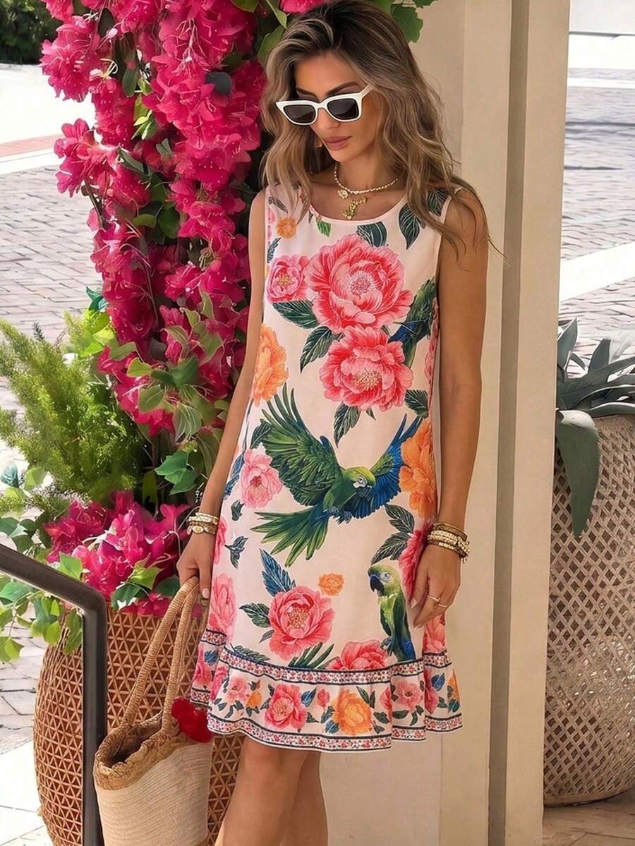 Women Long Dresses - Multicolor - View 1