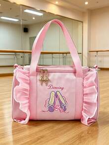 Korean Style Children's Dance Bag, Girls' Ballet Dance Bag, Fashionable Practice Shoulder Handbag Backpack Little Princess - A - View 2