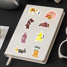 50pcs Exotic Arabic Culture Style Creative Niche Cartoon DIY Insulated Cup & Furniture Decoration Stickers - 50 Photos Showcasing Arabian Style. - View 9