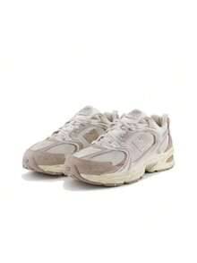New Balance NB 530 Comfortable, Versatile, Durable Low-Top Chunk Shoes, Unisex, White/Grey - White - View 2