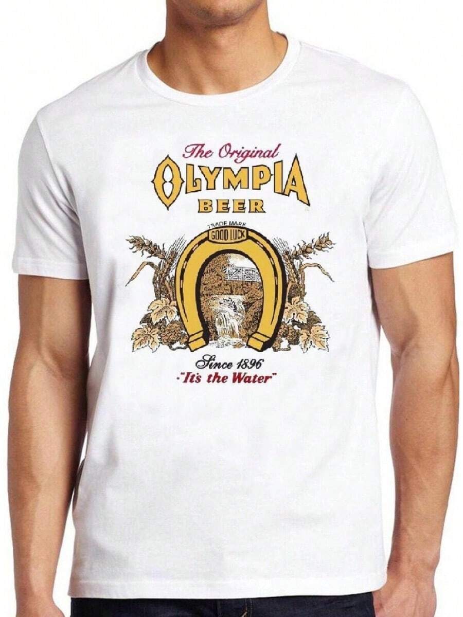 Vintage VêTement Haut ChicY2K Teeshirt Femme Sommer T Shirt Y2K Teeshirt Femme Sommer T Shirt Olympia Beer T Shirt B588 It'S The Water Retro Cool Top - 1 - Übersicht 1