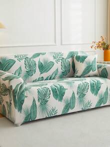 1pc Full Sofa Cover, Without Pillowcase, Modern Polyester Fabric, Machine Washable, All-Season - Green - View 7