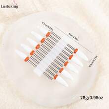 LUSLUKING 10PCS Ceramic Nail Drill Bits Set, 3/32 Inch Professional Manicure Pedicure Tools, Multi Shapes Fine Medium Coarse Grit For Acrylic Gel Nails Cuticle - Multicolor - View 9