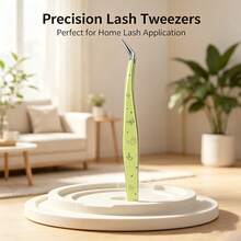 Precision Tweezers Set, Stainless Steel Straight & Curved Tip Tweezers With Cute Green Butterfly Print, Multi-Purpose Tweezers For Eyelash Extensions, Crafting, Jewelry Making, Beauty & Home Use - 1PC - View 8