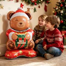 150cm Christmas Bear Balloon Cartoon Toy Balloon Christmas Gift Suitable For Birthday Party Holiday Halloween New Year Decoration - Multicolor - View 1
