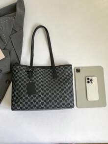 Spring Large Capacity Premium Commuter Tote Bag For Women 2026 New Cute Cherry Print Handbag Shoulder Bag - Black - View 3