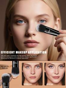 6/5/29Pcs Cool Black Luxury Makeup Set, 20 Ultra-Soft Makeup Brushes, Full-Spec Sponges & Powder Puffs, Facial Cleansing Sponge, All-In-One Complete Beauty Kit For Makeup Beginners - Black - View 2