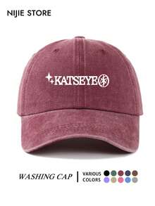 1PC Katseye Theme Printed Baseball Cap, Washed Vintage Baseball Cap Sun Protection Hat Fashion Sun Hat, Adjustable Size Multifunctional Women's Baseball Cap, Suitable For Daily Outings, Best Friend Gatherings, Music Festivals, Anime Conventions, Travel Vacations, Outdoor Sports And Other Occasions, A Creative Gift For Friends And Family. - C - View 10