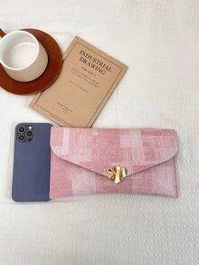 女款休閒手拿包，新紋理小眾設計時尚極簡信封包 - 彩色 - 查看 3