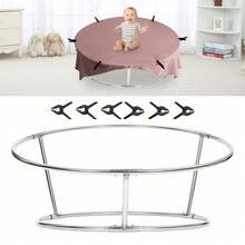 Newborn Photography Posing Stand, Stainless Steel Newborn Photoshoot Stand With 6 Clamps, Infant Photoshoot Background Station For Infant Boys Girls - Silver - View 2