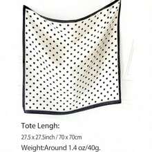 1 pezzo Sciarpa in raso con stampa a pois, Sciarpa da donna alla moda, Può essere utilizzata come cintura, Decorazione per confezioni, Nastro, Fascia per capelli o Sciarpa, Collana sciarpa, Scuola - Multicolore - Visualizzare 8