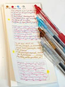 1/2/4/5/6/24支裝多色凝膠筆，經典色書寫筆，繪圖與標記彩色鉛筆，簽名筆，素描與日記筆，辦公與學生筆，適用於辦公室、會議、學習筆記、螢光標記、開學文具 - A - 查看 24