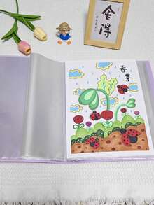 Back To School Essential A4 Transparent Pocket Folder 30-Page Document Binder Large Capacity Multi-Function Exam Paper Study Material Storage Organizer - Single Piece - View 5