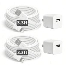 3.3ft/100cm Extended Lightning Data Cable Charging Cable Adapter Compatible With IPhone SE 8 7 6 Plus 5S Xs X 11 12 13 14 Pro Max - View 2