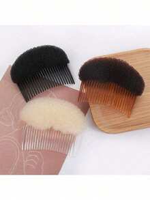 1/3pcs Volumizing Hair Combs, Invisible Hair Pads With Sponge Base, Hairstyle Styling Insert Clips Hairpins, Girls Women Hair Accessories - Multicolor - View 9