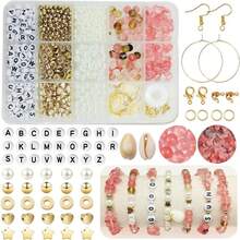 1000pcs Jewelry Making Kit, Includes Asymmetrical Stones, Beads, Pearls, Spacer Beads, For DIY Handmade Bracelet, Necklace, Pendant And Craft Beading Supplies - Multicolor - View 20