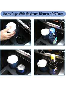 1Pc Multifunction Car Beverage Cup Bottle Holder Water Cup Slot Limiter,Self-Adhesive Cup Storage Rack Holder Insert, Car Drink Rack Auto Interior Accessories Automotive Beverage Bracket,Cupholder Insert For Car With Adaptive Clamping Arm Essential - Multicolor - View 5