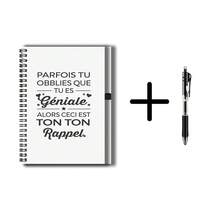 1組激勵2D封面螺旋線圈筆記本附筆，吸睛口號「PARFOIS TU OBBLIES QUE TU ES Géniale. ALORS CECI EST TON TON Rappel」，助你找回自信。100頁大容量，滿足返校、工作、學習記錄需求，亦是貼心的畢業禮物、生日禮物，適合寫日記、制定計畫！ - D - 查看 4