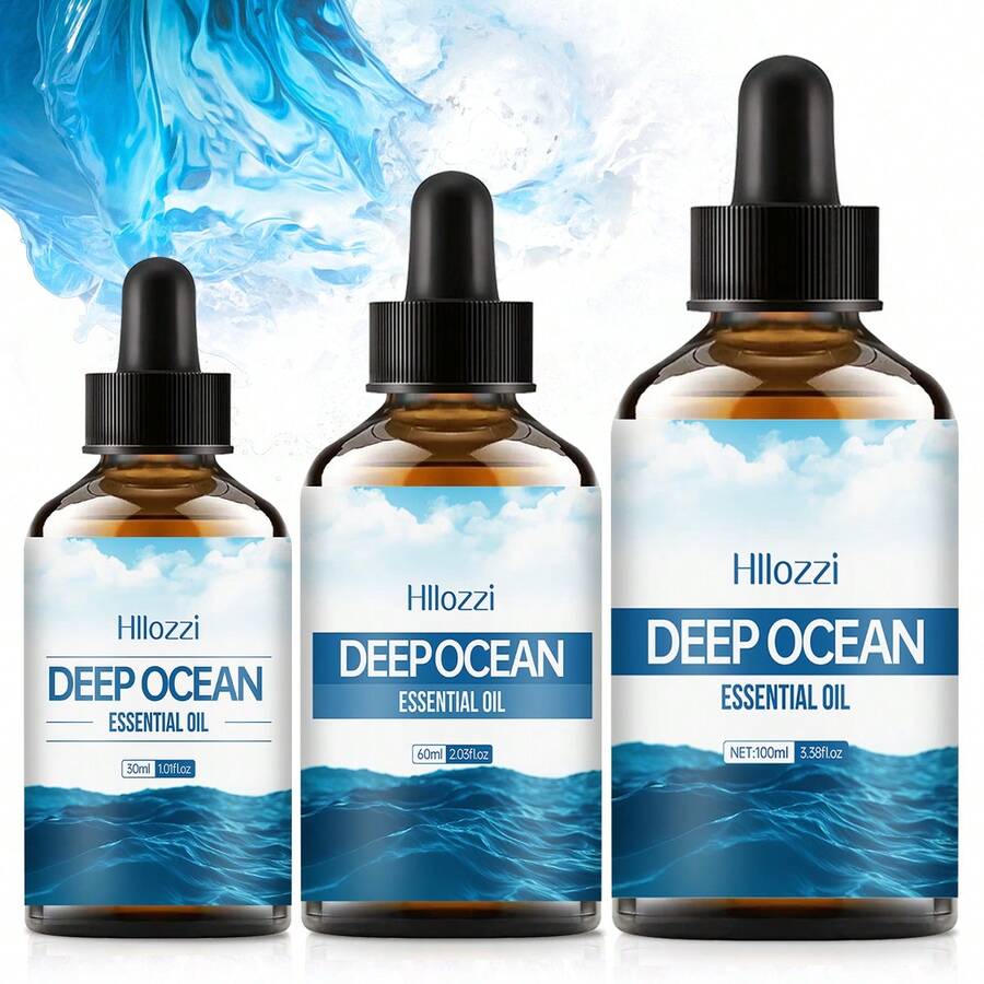 Hllozzi Deep Ocean Essential Oil Has A Neutral, Clear, And Soothing Fragrance. It Deeply Moisturizes And Nourishes The Skin, Leaving It Soft, Smooth, And Radiant. Suitable For All Skin Types. Ideal For Massage, Skincare, And Nail Care. - Deep Ocean - View 1