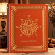 Large Capacity Coin Collection Album, For Currency Collection, Banknote Storage And Display, 120 Pockets Thick PVC Commemorative Coin Album, Copper Coins, Ancient Coins, Sports Commemorative Cards Collection Album - 1PC - View 1