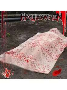 Halloween Bloodstain Shawl Cover, Horror Halloween Blood-Dyed Fabric, Perfect For Halloween Party Decoration And Pranks - Multicolor - View 1