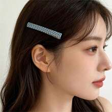 Fermaglio per capelli stile coreano retrò a pois in acetato a forma di coccodrillo, non dannoso, antiscivolo, con tenuta forte, per frangia e capelli sciolti di uso quotidiano - Multicolore - Visualizzare 3