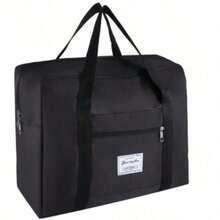 Borsa portaoggetti nera, pieghevole, portatile, leggera, per viaggio, sport, campeggio, escursionismo (lettere casuali sulla borsa) - nero - Visualizzare 7