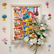 50pcs Transparent Cartoon Mushroom Forest Creative Fungi Illustration Plant Personalized Decorative Notebook Fridge Stickers - 50 Mushrooms - View 8