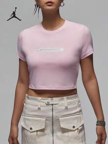 Nike/JORDAN Authentic Women's Fashion Casual Slim Fit Sports Short Sleeve T-Shirt HM4903-663 - HM4903-663 - View 2