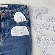 9pcs Embroidered Pattern Water-Soluble Self-Adhesive Set, Suitable For Beginners, Applicable To Sweaters, Jeans And Sweatshirts, Covering Handicrafts, Handmade Gifts, Sets, Clothing, T-Shirts, Gifts And Fashion - Multicolor - View 5