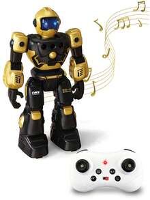 1 pieza Juguete de robot de control remoto para niños, robot RC programable multifuncional con caminar, deslizar y bailar, control por detección de gestos, robot inteligente recargable, juguete de robot, regalo, música, ojos LED, juego de preguntas y respuestas, adecuado para niños y niñas de 3 a 12+ años, excelente para cumpleaños, Navidad, Halloween, Pascua, Año Nuevo, Eid, vuelta al colegio (incluido control remoto blanco) - Multicolor - Ver 14