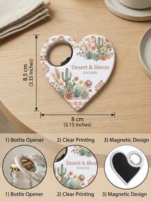 Pembuka Botol Magnetik Berbentuk Hati dengan Teks Kustom, Pembuka Magnet Kulkas Plastik ABS dengan Nama & Tanggal yang Dipersonalisasi, Tersedia 5 Desain Bunga & Alam, ABS Tahan Lama dengan Magnet Kuat, Hadiah Ideal untuk Pasangan, Pernikahan & Hari Valentine, Sempurna untuk Dekorasi Dapur. - MultiWarna - View 8