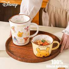 Gelas Ukur Keramik Resmi Disney Otentik Bermerek Winnie The Pooh, Gelas Ukur Kapasitas Besar, Gelas Susu untuk Sarapan di Rumah, Gelas Ukur Kreatif untuk Memanggang dengan Skala, Gelas Ukur Keramik Tahan Suhu Tinggi Microwave, Gelas Susu Kedelai - MultiWarna - View 3