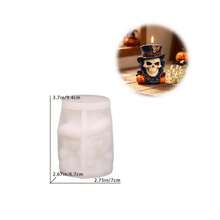 DIY Clay Mold 1pc Halloween Cowboy Hat Skull Candle Ornament Mold, Suitable For Making Resin, Plaster, Candle, Aromatherapy Supplies, Home Decor, Display Stand, Silicone Mold - Cowboy Hat Skull Mold - View 8