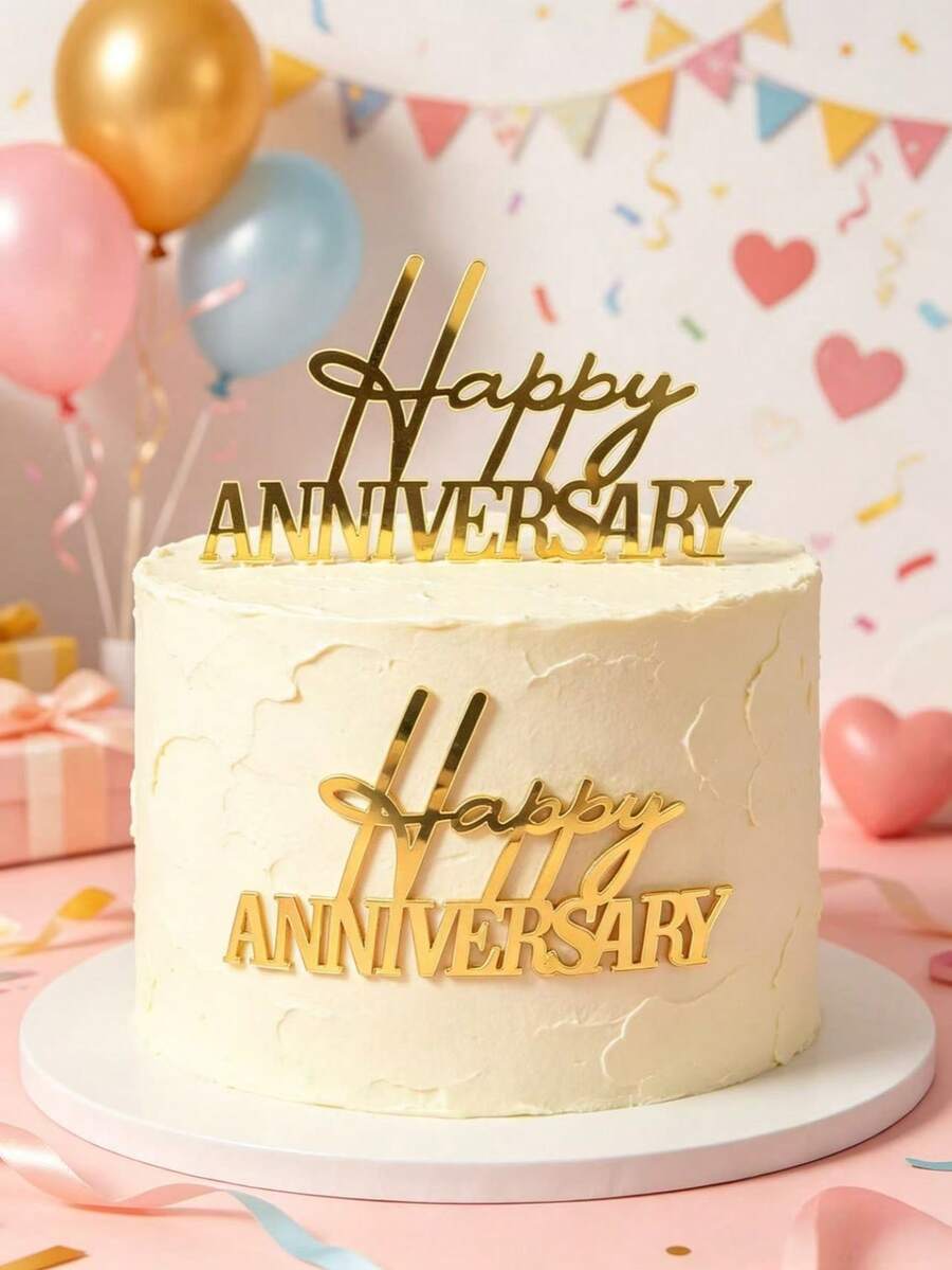 3件組 Happy Anniversary 壓克力蛋糕插牌,週年紀念蛋糕裝飾,情人節蛋糕裝飾,結婚週年蛋糕裝飾,居家廚房必備,烘焙裝飾,烘焙用品,蛋糕用品 - styleG - 查看 1
