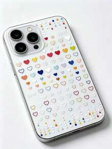 1pc Macaron Colorful Heart & Polka Dot Stickers, INS Style Minimalist Decorative Stickers For Instax Camera, Water Bottle, Phone, Tablet, Laptop, Multi-Color Heart And Polka Dot Elements, Fresh & Energetic Style, Versatile Minimalist Atmosphere Decorative Stickers - Macaron-colored Heart Polka Dots - View 4