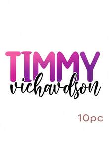 10pcs Custom Rainbow Name Stickers, Personalized Colorful Name Decals, Stickers Labels , Back To School Supplies, Water Bottles, Laptops - Multicolor - View 10