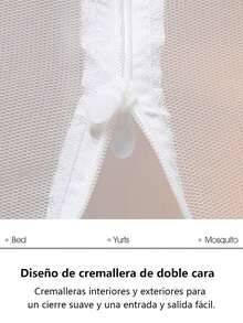 Mosquitera Plegable con un fondo Sin Instalación y Necesita Colgarse Para Cama Individual Y Doble - verde menta - Ver 7
