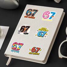 50pcs Funny Number 67 Graffiti Cartoon Personalized Creative DIY Helmet Stationery Decoration Stickers - Fun 67-1876 - View 9