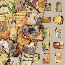 50pcs Minimalist Artistic Vintage Distressed Manuscript Burned Edge Creative Decorative Laptop & Notebook Stickers - 50 Vintage Burn Marks - View 1