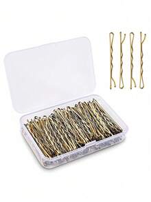150PCS/50/10/Set Strong Women's Hair Clips, Non-Slip Hair Clips, Solid Color Bob Clips, Saudi Arabia National Day Accessories, Halloween Autumn Decorative Hair Clips And Headbands - Gold - View 10
