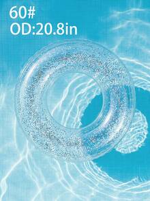 Aro de natación transparente brillante con lentejuelas, aro de natación inflable de PVC para adultos, accesorio de decoración para piscina y fiesta de playa de verano - Multicolor - Ver 11