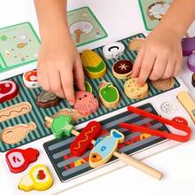 Children's Wooden Pretend Play Toy Set, Kitchen Accessories, Suitable For 1-3 Year Old Toddlers' Pretend Play Games, Skewer Toys, Suitable For 3-5 Year Old Boys And Girls' Gifts, Toddler Learning Toys - Wooden Pretend Play Toy Set - View 7