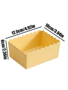 Pink Bow Storage Box, Cream Bow Storage Box Student Desk Stationery Organizer, Home Sundries Storage Basket, Suitable For Home, Office, Kitchen, Bedroom Vanity, Daily Essentials, Suitable For Home, Restaurant, Living Room Decor, Vanity, Durable Plastic, Wedding Bride Gift, Mother's Day Gift, Birthday Gift, Holiday Souvenir, Back To School Gift, Graduation Gift - Multicolor - View 10