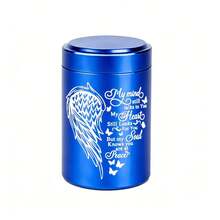 2.75 Inch Small Aluminum Alloy Mini Cremation Urn Memorial Ashes Urn - 6 Colors, Angel Wings - Decorative Urns - Multicolor - View 11
