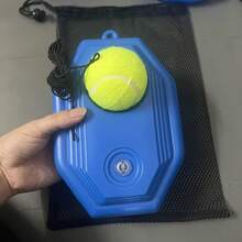 1pc Tennis Training Trainer With Rope, Pickleball Solo Practice With Automatic Return, Professional High Elasticity Fixed Portable Base, Speed And Agility Training Ball With Base - Multicolor - View 4