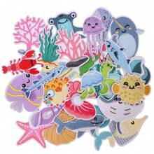 21pcs Pink Bow Embroidery Applique Patches, Heart, Cherry, Five-Pointed Star Multiple Styles Pink Series Patch Embroidery Set, Clothing Garment Decoration, Backpack Shoes Boots DIY Embroidery Patches - 21 Pink-themed - View 12