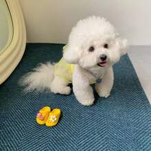 Summer New Breathable Mesh Dress, Small Dog Teddy Bichon Pet Cat Camisole Dress - Yellow - View 7