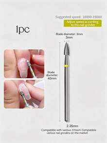 Nail Buffing Head, Pre-Treatment To Remove5.00(1)>Dead Skin, Cuticles, And Hangnails, Nail-Specific Tools(1/2pcs) - Silver - View 9