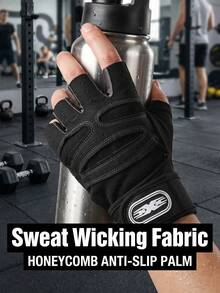 Durable Unisex Fitness Gloves Cool Outdoor Sports Half Finger Gloves For Men And Women Gym Rats Pro Sport Fingerless Gloves To Pull Up Weightlifting Bodybuilding Sports Workout Cycling Workout Gym Essential Accessory Exercise Guantes Para Gym - Multicolor - View 9